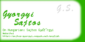 gyorgyi sajtos business card